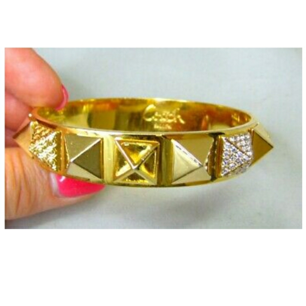 Gorgeous Coach Statement Braclet Cuff Pyramid Des… - image 1